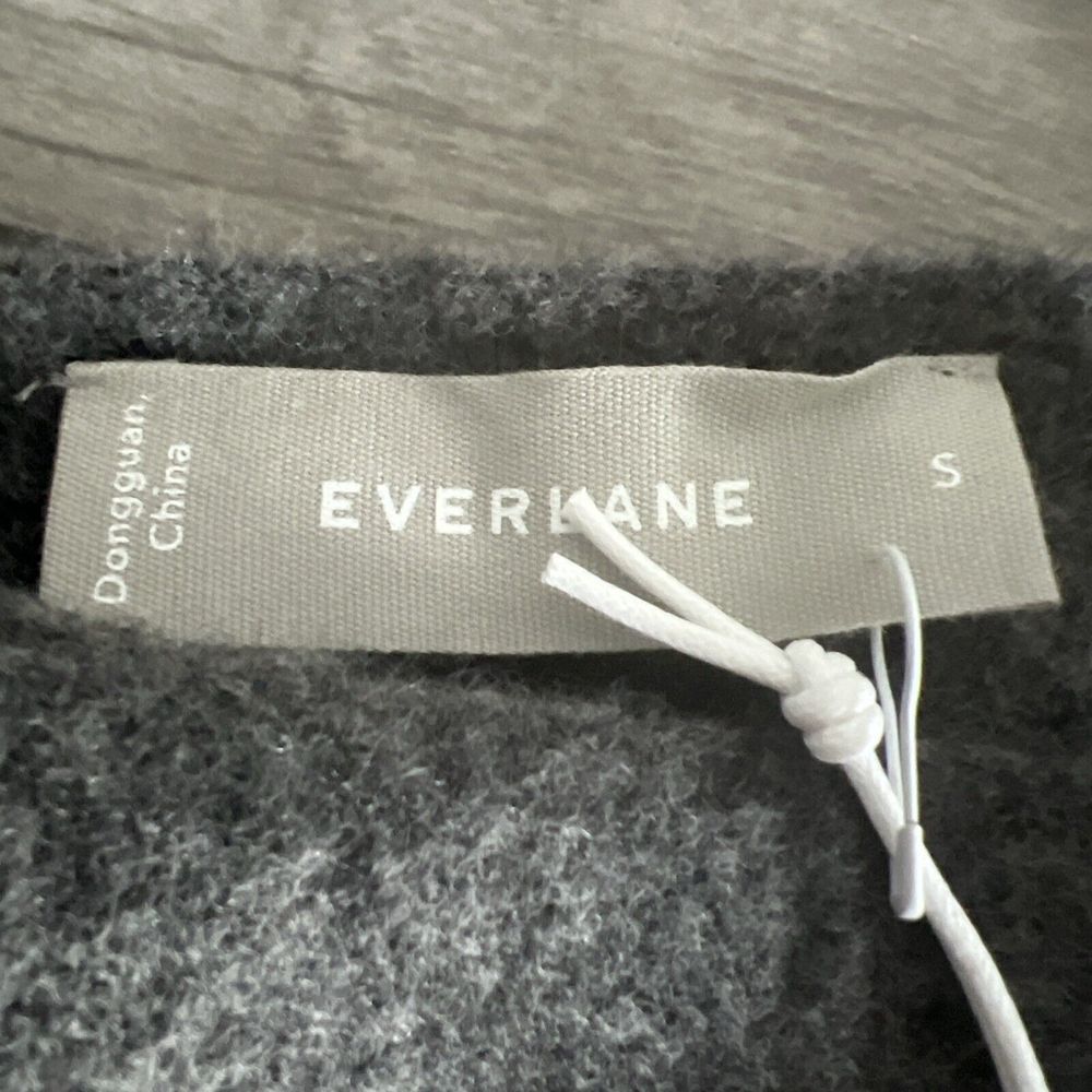 Everlane Cozy Stretch Cropped Tank Top Wool Blend Heathered Charcoal Size Small - Picture 3 of 7